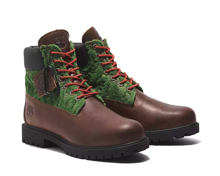 Timberland Heritage Black Pioneers 6 Inch Waterproof Brown vista lateral — perfil cuero marrón