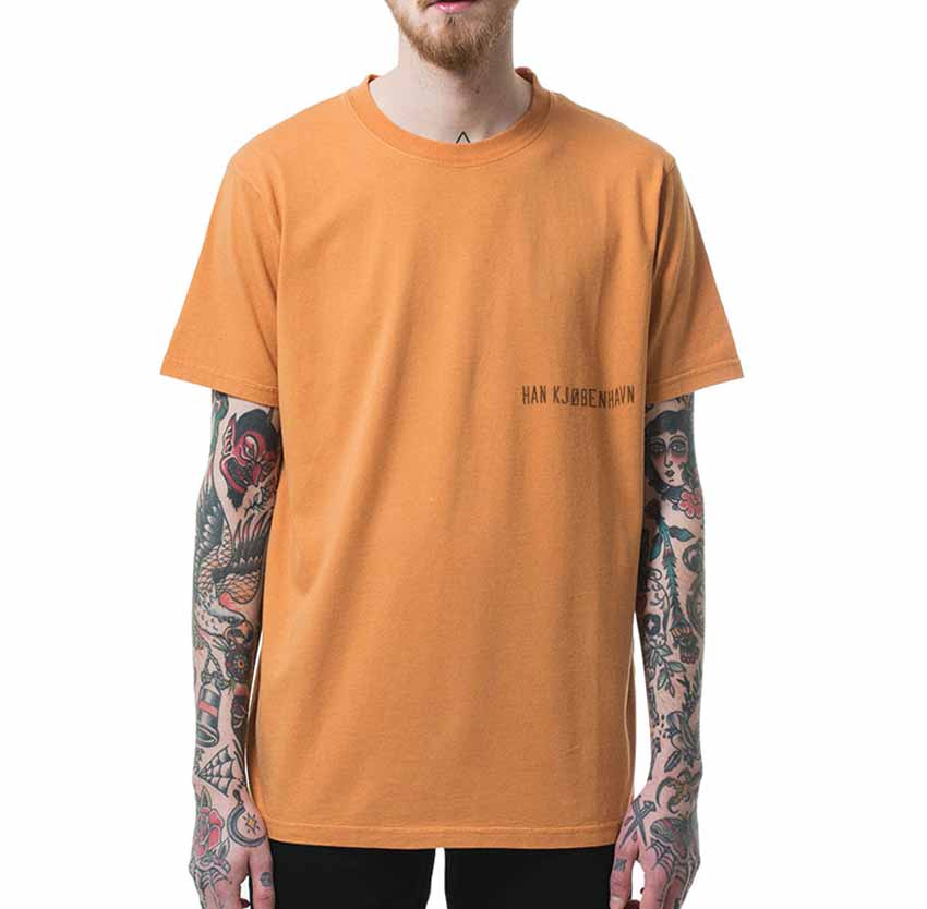 HAN KJØBENHAVN Casual Tee Orange Small Chest Logo