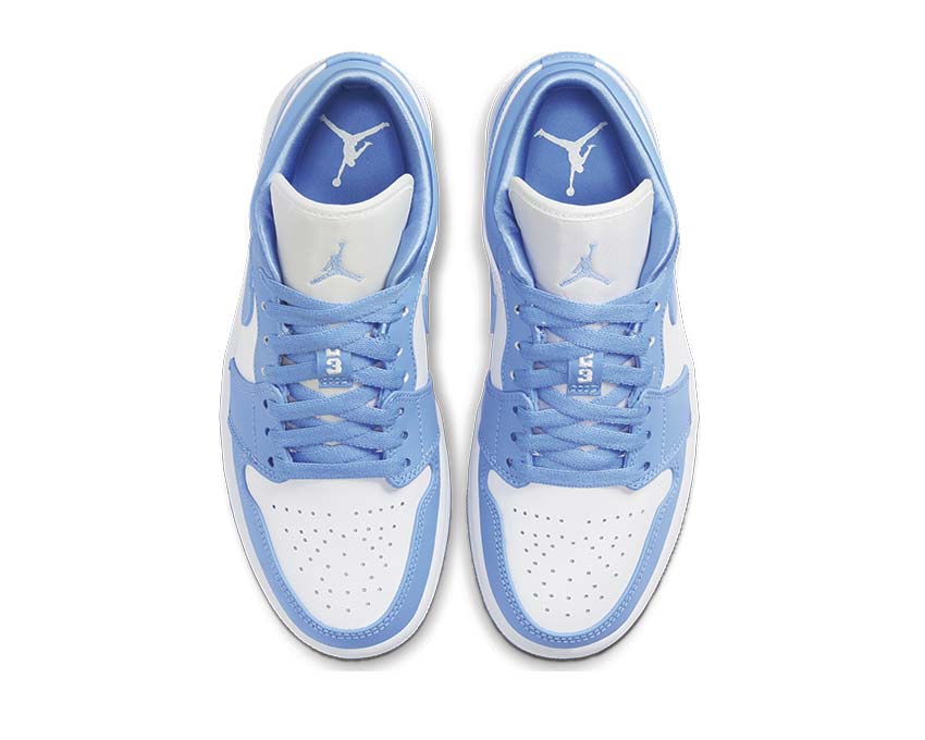Jordan Air Jordan 1 Low University Blue White détail — cuir bleu University Blue