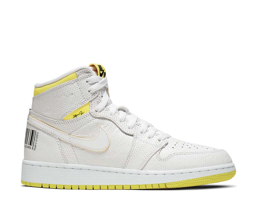 Air Jordan 1 Retro High First Class Flight GS White / Dynamic Yellow - Black - Gym Red 575441-170