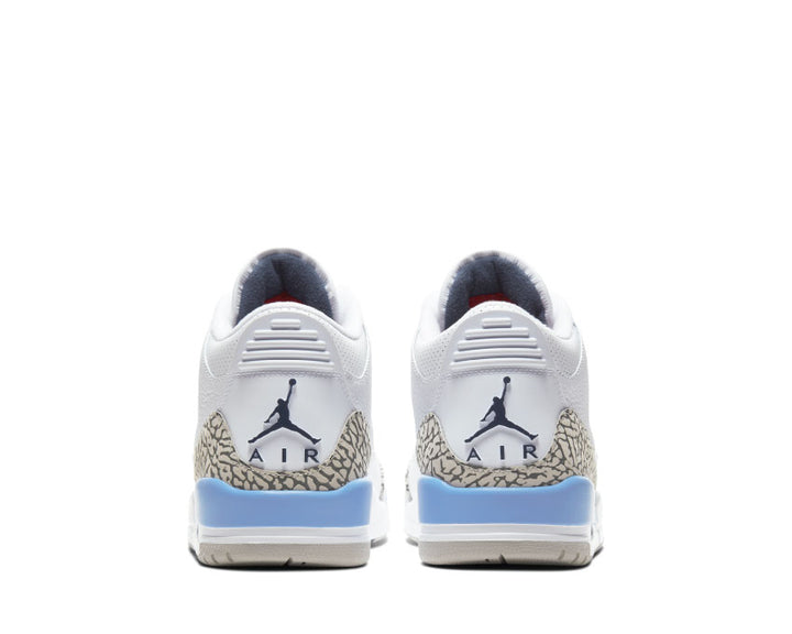 Air Jordan 3 Retro UNC White / Valor Blue - Tech Grey CT8532-104