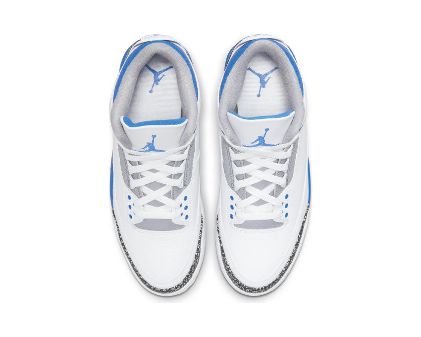 Jordan Air Jordan 3 Retro White Racer Blue detail — elephant print upper