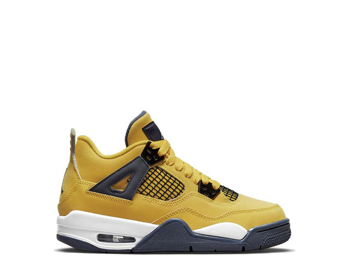 Air Jordan 4 Retro GS Tour Yellow / Dark Blue Grey - White 408452-700