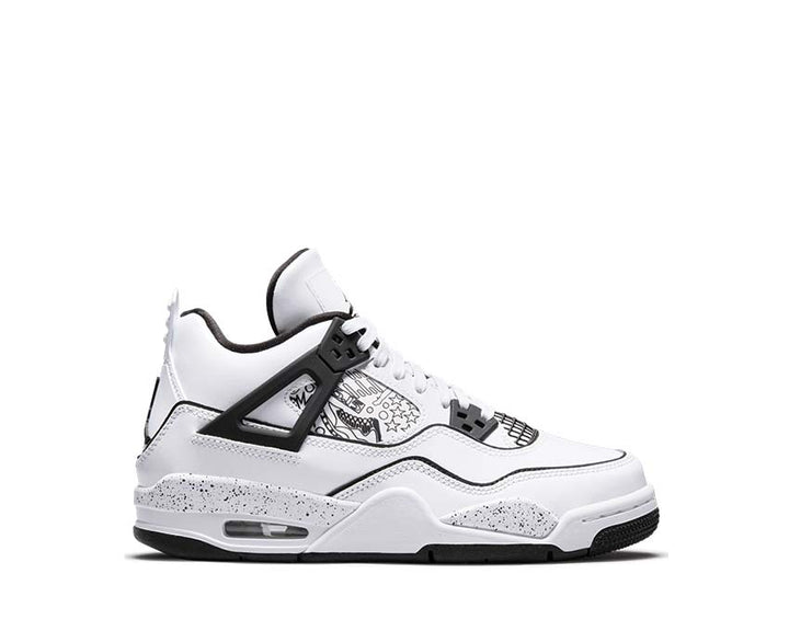 Air Jordan 4 Retro GS White / Black - Volt DC4101-100 