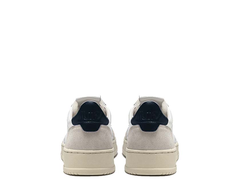 Autry Medalist Low Suede White/Blue suela — suela dentada ligera