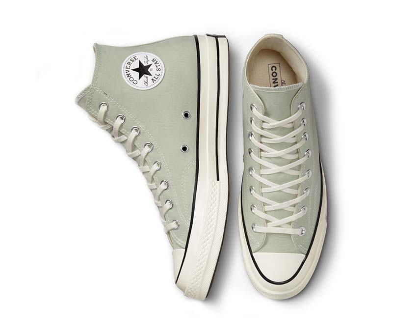 Converse Chuck 70 Hi Summit Sage semelle — semelle caoutchouc vulcanisé crème