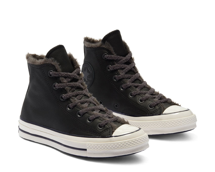 Converse Chuck 70 Hi Black side view — thick canvas and platform sole