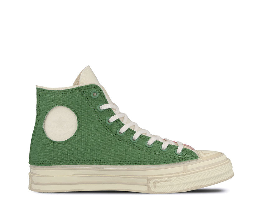Converse X Joshua Vides CT70 White/Black side view — canvas with Vides illustrations