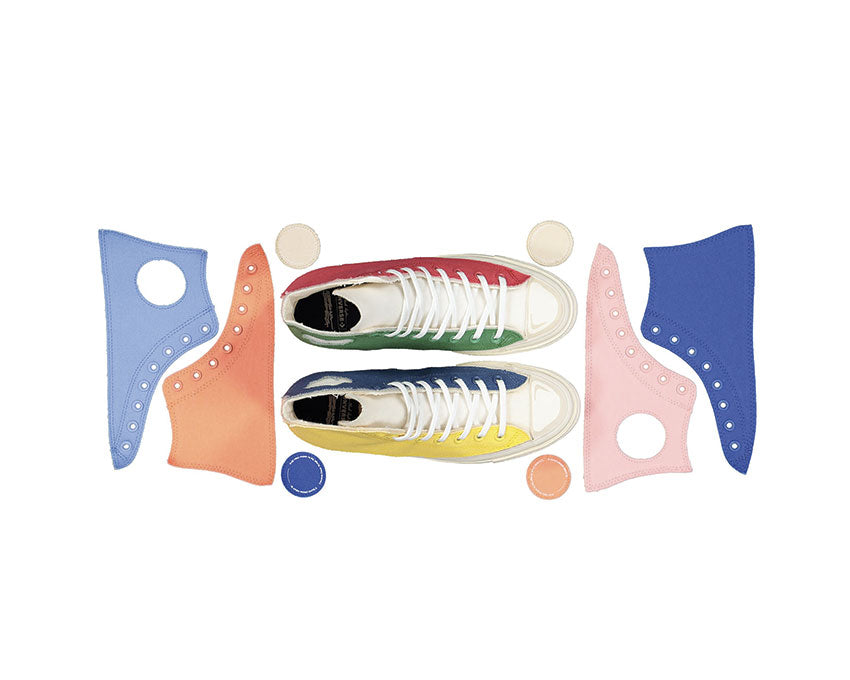 Converse X Joshua Vides CT70 White/Black detail — heel patch and illustrated interior