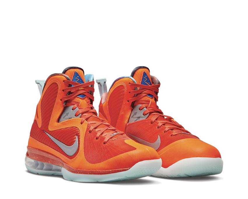 Nike Lebron IX Total Orange side view — synthetic total orange upper