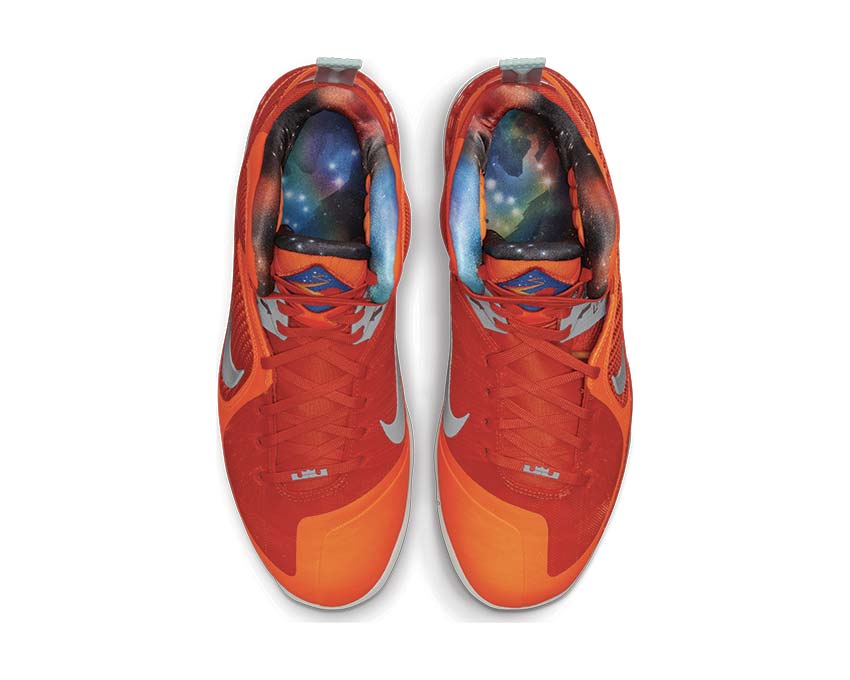 Nike Lebron IX Total Orange detail — vivid total orange panel