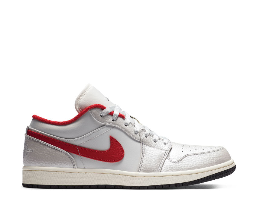 Jordan 1 Low Night Track Sail / Metallic Silver - Varsity Red - Black DA4668-001