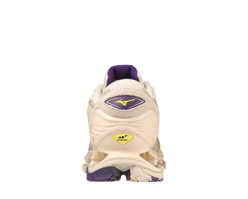 Mizuno Wave Prophecy LS Cream/Purple suela — suela Wave amortiguación máxima