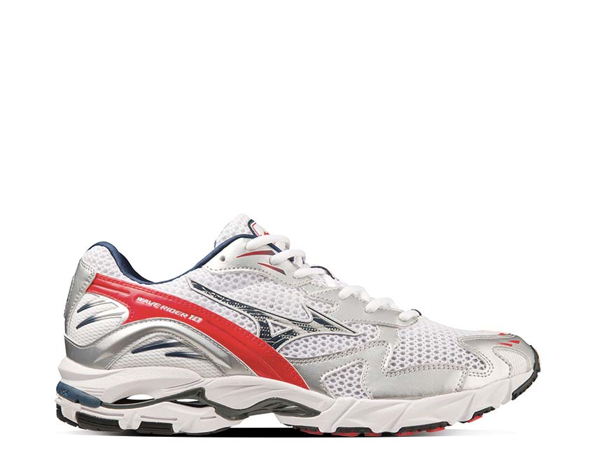 Mizuno Wave Rider 10 White / Grey / Red / Blue D1GA210408