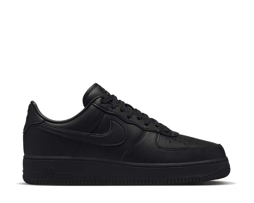 Nike Air Force 1 07 Fresh Black — sneaker homme cuir lisse