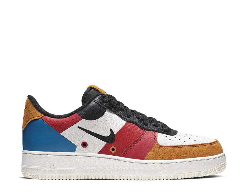 Nike Air Force 1 '07 Prm 1 Sail Black Imperial Blue Amber Rise CI0065-101