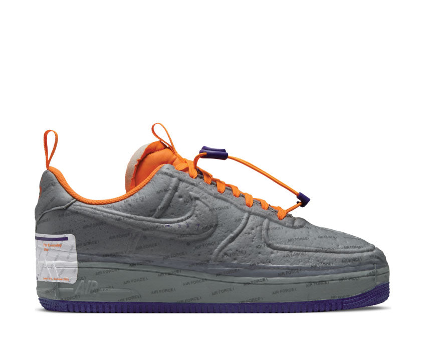 Nike Air Force 1 Experimental LT Smoke Grey / Court Purple - Total Orange CZ1528-001