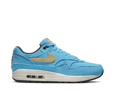 Nike Air Max 1 PRM Baltic Blue Sesame Gridiron — sneaker hombre cuero premium