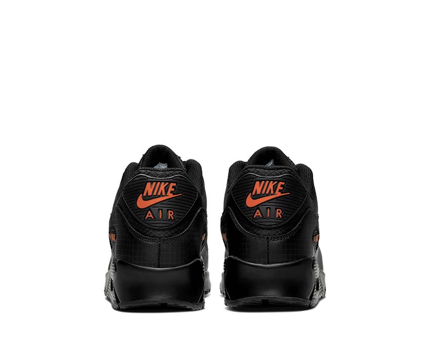 Nike Air Max 90 Black Total Orange sole — Air-Sole 270°