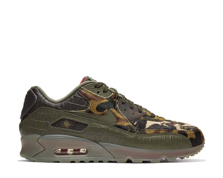 Nike Air Max 90 Cargo Khaki / Cargo Khaki - University Red CU0675-300