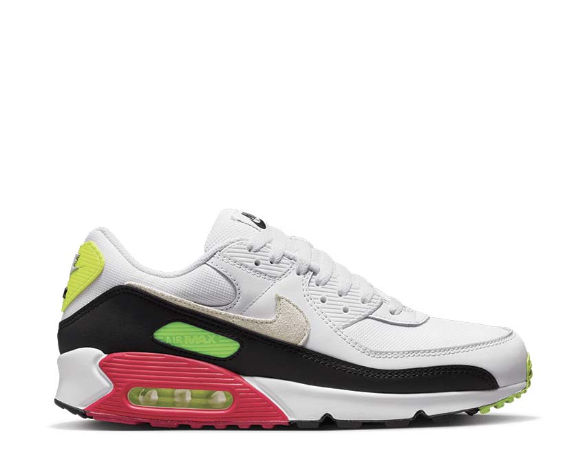 Nike AIr Max 90 White / Black - Volt - Rush Pink DQ4071-100