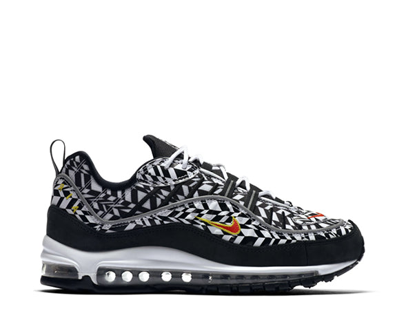 Nike Air Max 98 White Team Orange Black AQ4130-100