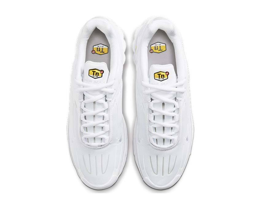 Nike Air Max Plus III White detail — reinforced mesh upper