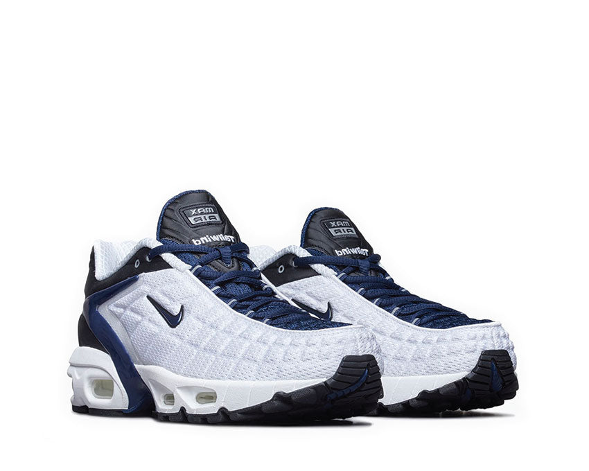 Nike Air Max Tailwind V SP White Midnight Navy vue latérale — mesh technique