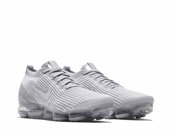 Nike Air Vapormax Flyknit 3 Platinum side view — Flyknit upper