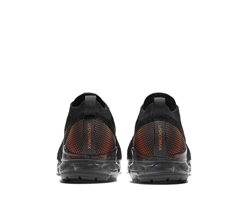 Nike Air Vapormax Flyknit 3 Black Total Orange sole — VaporMax pod