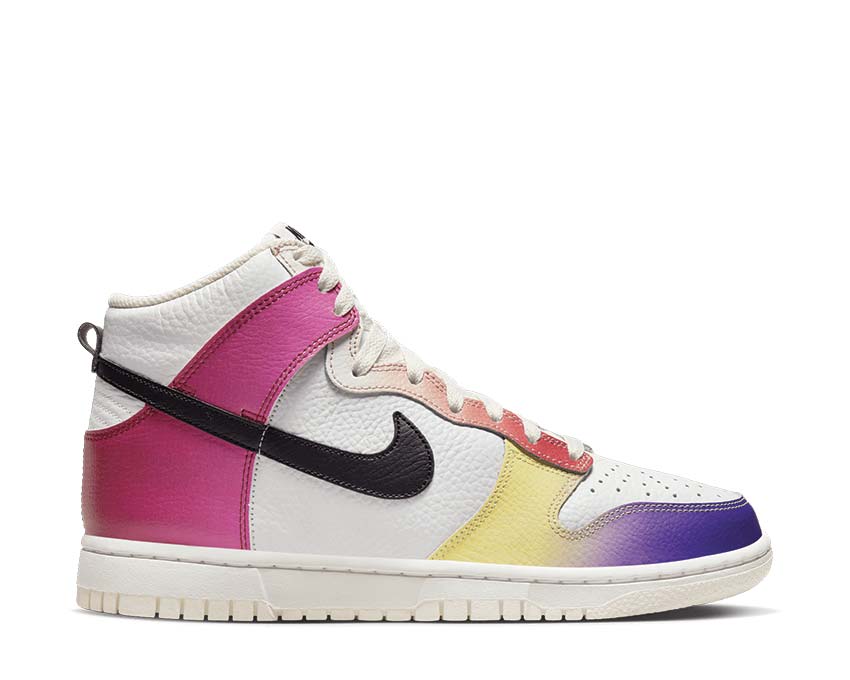 Nike Dunk High Summit White Black Red — sneaker femme cuir high-top