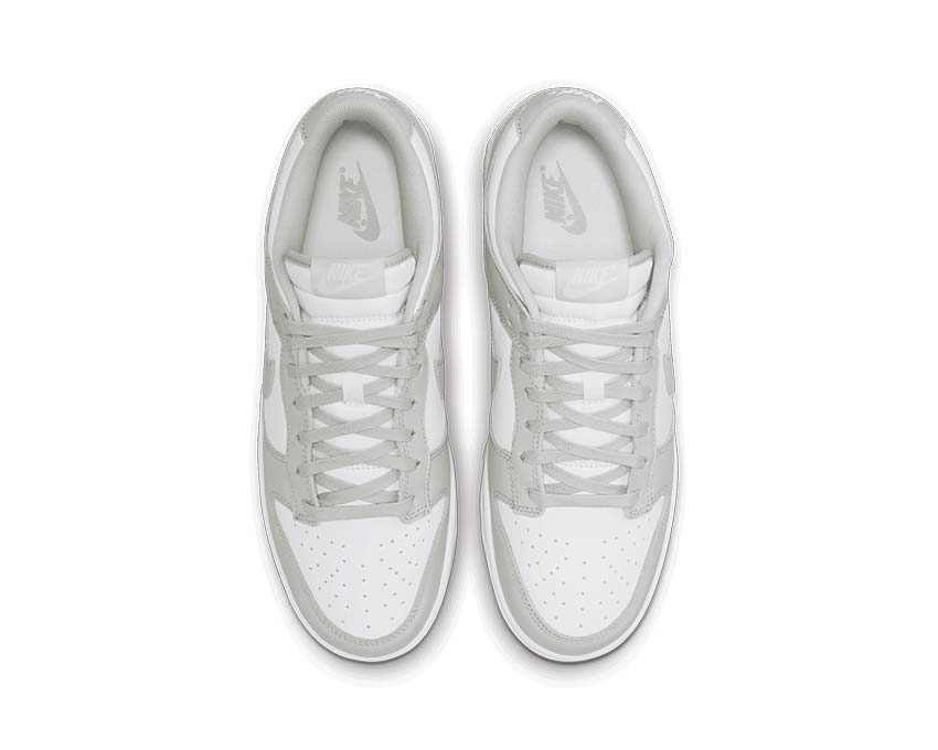Nike Dunk Low Retro Grey Fog detalle — parte superior cuero grey fog