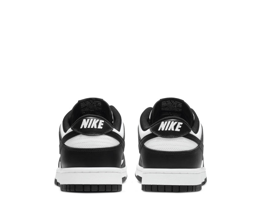 Nike Dunk Low Retro Panda White Black suela — suela vulcanizada bicolor