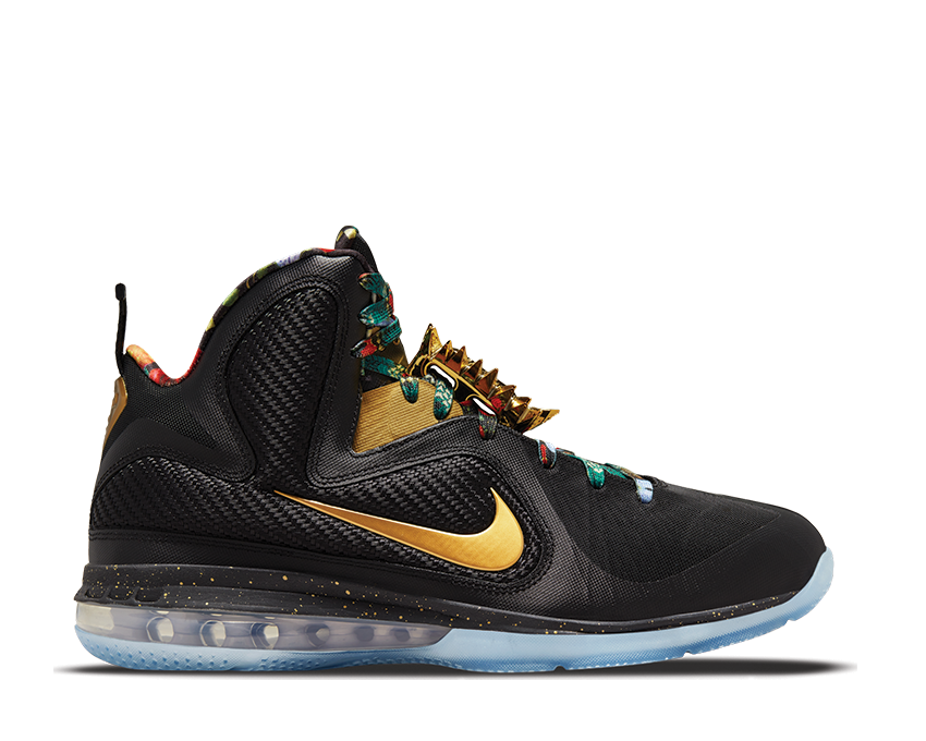 Nike Lebron IX Black Metallic Gold — sneaker hombre basketball Lebron