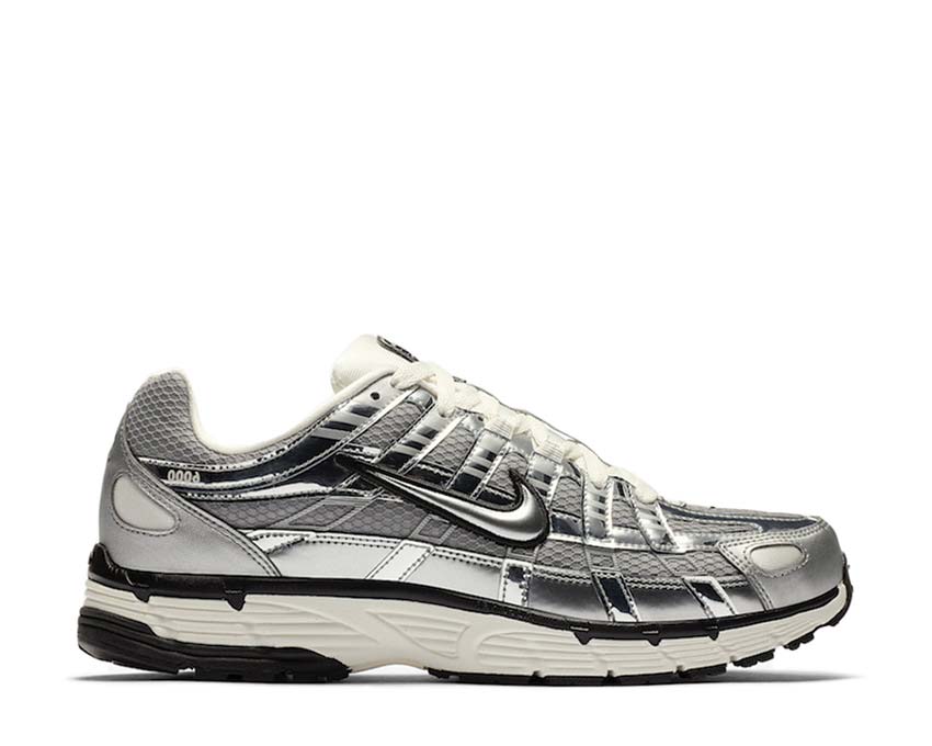 Nike P-6000 Metallic Silver — sneaker unisex estilo Y2K