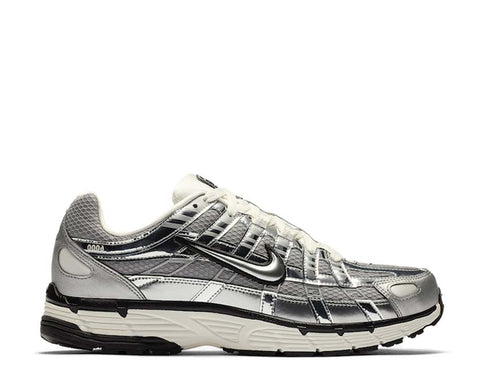 Nike P-6000 Metallic Silver — sneaker unisex estilo Y2K