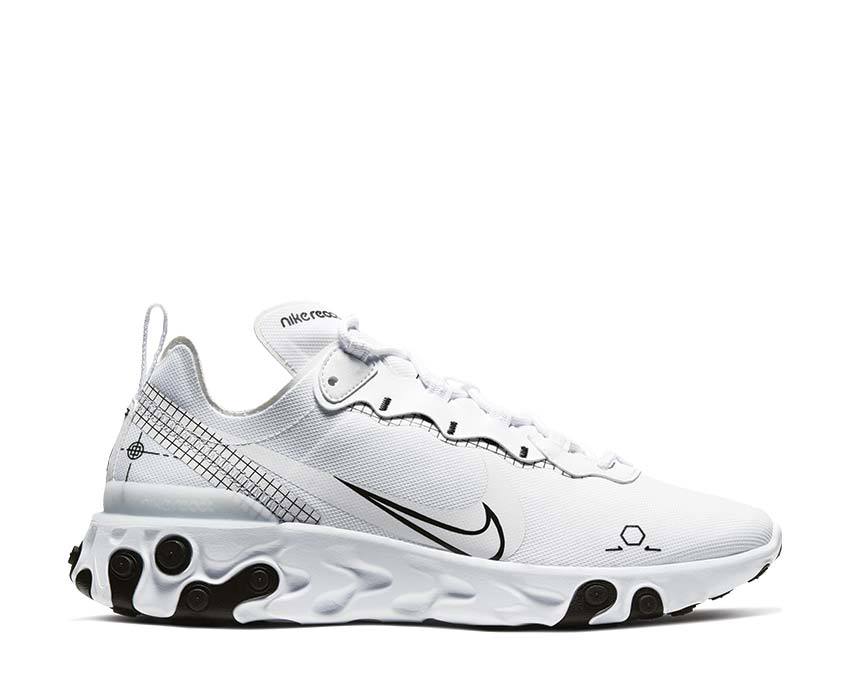 Nike React Element 55 White / Black CU3009-100