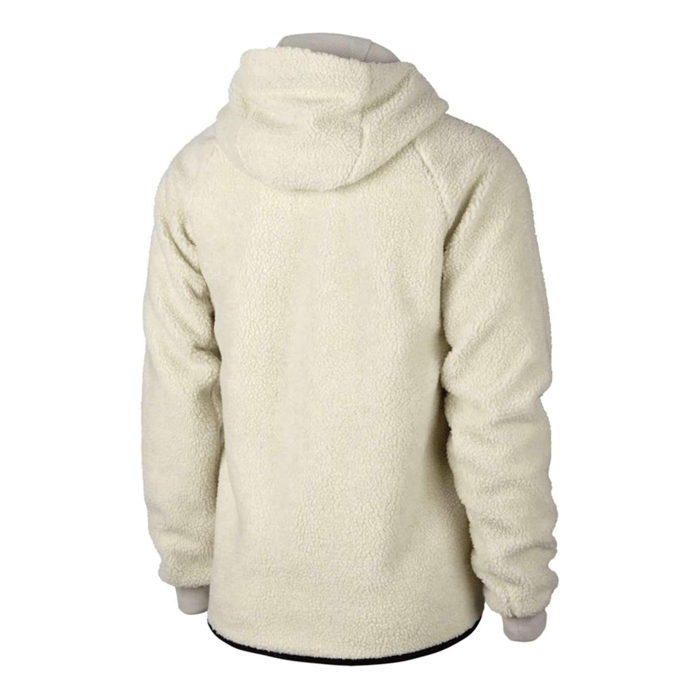 Nike Windrunner Tech Fleece Sherpa detail — lined sherpa fabric