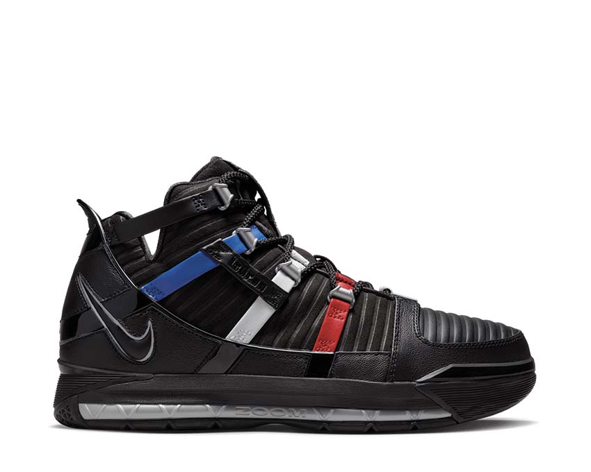 Nike Zoom Lebron 3 Black Metallic Silver Red — sneaker hombre baloncesto retro
