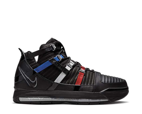 Nike Zoom Lebron 3 Black Metallic Silver Red — sneaker hombre baloncesto retro