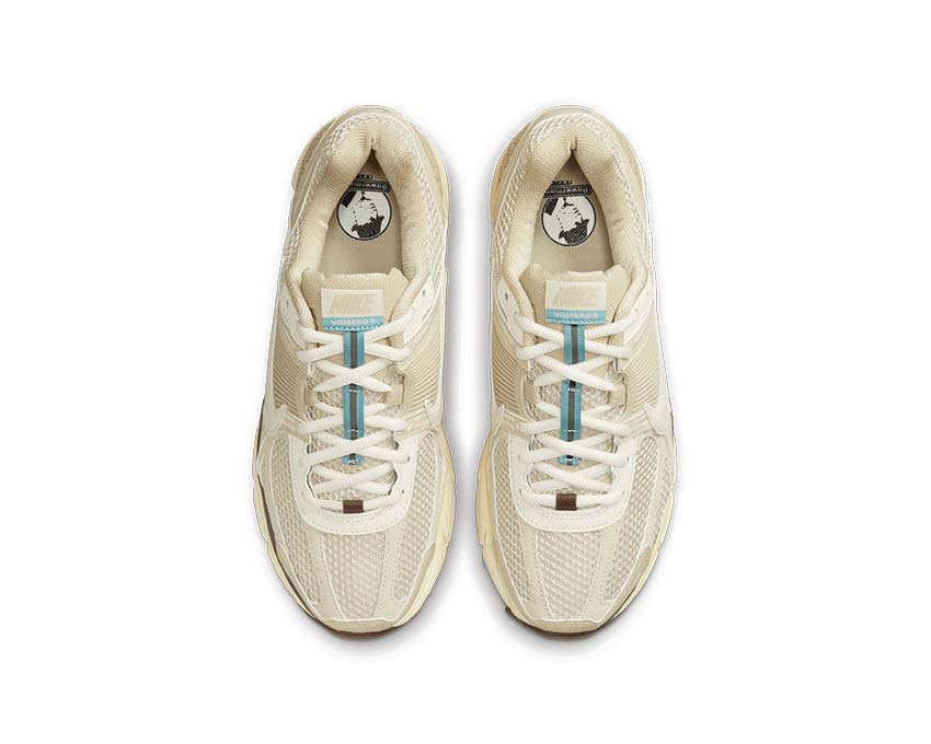 Nike Zoom Vomero 5 Oatmeal Pale Ivory Sail LT Chocolate detalle — parte superior de mesh técnico